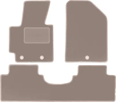 Zdjęcie produktu dla Welurowe dywaniki samochodowe do Kia Soul II minivan (2013-) - beżowe dywaniki podłogowe LUX komplet (3 szt.)