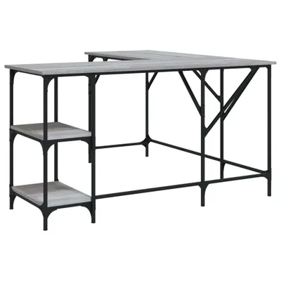 Produktbild von Schreibtisch Grau Sonoma 139x139x75 cm Holzwerkstoff
