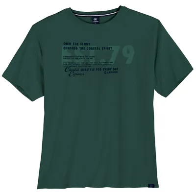 Produktbild von Lerros Übergrößen T-Shirt petrol Frontprint modisch
