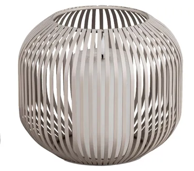 Produktbild von Windlicht Wili Stäbe in Kugelform H. 18cm grau aus Metall Formano