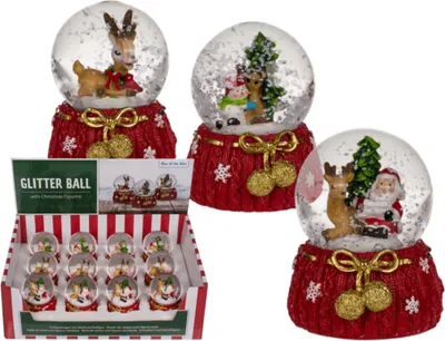 Produktbild von OOTB Schneekugel Rentier & Weihnachtsmann