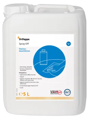 Produktbild von DrDeppe - Spray Off - alkoholhaltiges Flächendesinfektionsmittel - 5 L