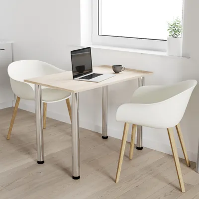 Produktbild von AKKE Sonoma Küchentisch mit chrom beine LxBxH: 50x50x74 cm