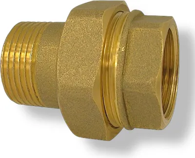 Produktbild von Messing Verschraubung Innengewinde x Außengewinde metallisch konisch dichtend 3/4 Zoll