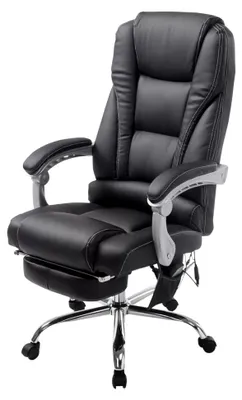 Produktbild von Bürostuhl Zico - Massagefunktion - Schwarz - Kunstleder - Ergonomisch - Mit Rollen - Höhenverstellbar