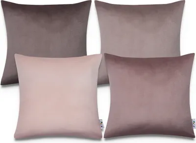 Produktbild von Samt Kissenbezug 4er Set Kissenbezüge Deko Wohnzimmer Kissenhülle Sofa