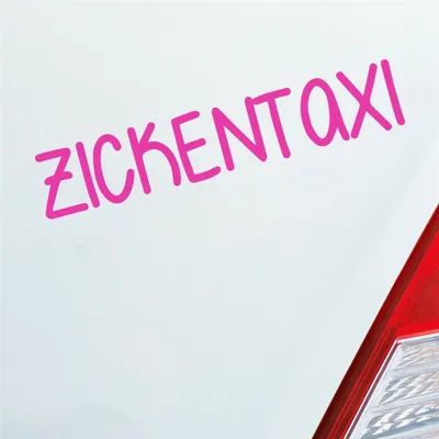 Produktbild von Auto Aufkleber Zickentaxi Mädels Lustig Tuning 19x4 cm Pink Sticker Heckscheibenaufkleber