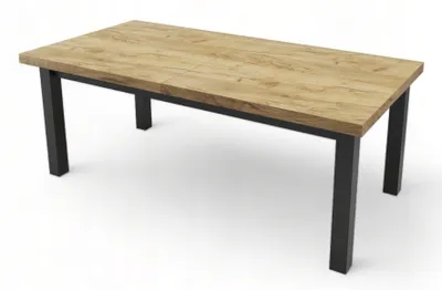 Obrázok produktu pre Obdĺžnikový stôl čierny + dub ARTISAN rozkladací 80x140/180 drevené nohy
