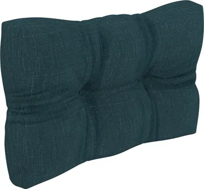 A tufted cushion on a white background.