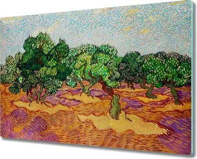 Produktbild von Coloray Herdabdeckplatte 80x52 cm Schneidebrett Kochplattenabdeckung Küchenbrett Hackbrett - Gaj Himmel Van Gogh