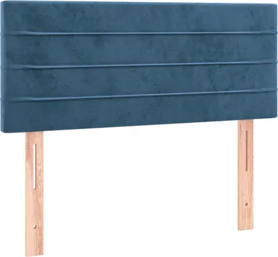 Obrázek produktu pro Čelo postele tmavě modré 100x5x78/88 cm samet