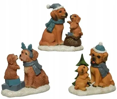 Productafbeelding van Kerstdecoratie: Hondenfiguur, 14,5 cm