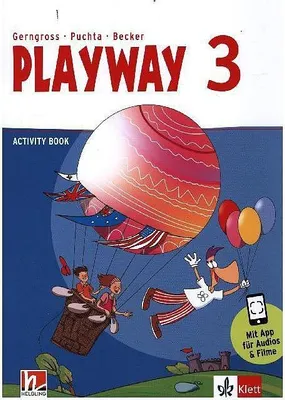A book cover with cartoon characters flying in hot air balloons.