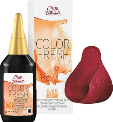 Produktbild von Wella Color Fresh, Rot, 6/45, Dark Blonde/Red Red-Violet, Frauen, 75 ml, Alle Haare