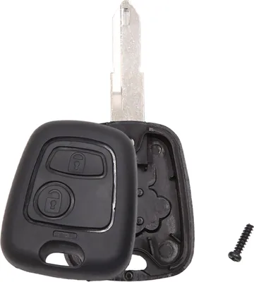 Image de Coque de clé pour Peugeot 106 206 306 307 405 Plip Télécommande 2 Boutons avec Lame Boîte Rechange