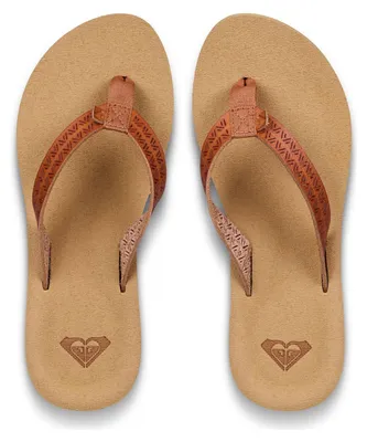 Obrázek produktu pro Dámské žabky ROXY Porto Motif, hnědé, velikost 8 (38)