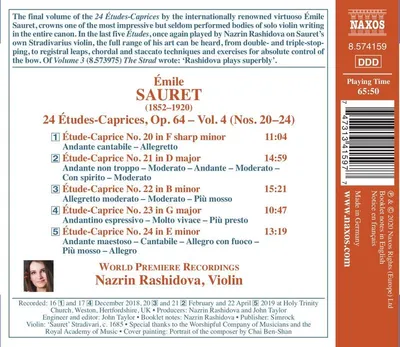 Produktbild von Rashidova, N: 24 Etudes-Caprices,op.64,Vol.4