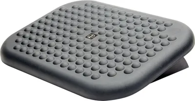 Immagine prodotto di Poggiapiedi ergonomico regolabile per l'ufficio con effetto massaggiante antiscivolo - nero
