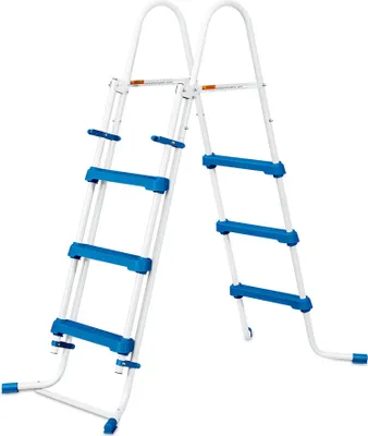 Obrázek produktu pro Letní vlny ocelový žebřík do bazénu bazénové příslušenství bílá/modrá 64x146 cm