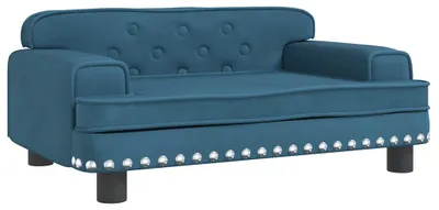 Produktbild von vidaXL Hundebett Blau 70x45x30 cm Samt