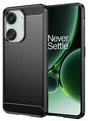 Produktbild von Techsuit Carbon Silicone Back Cover Hülle für OnePlus Nord 3 - Schwarz