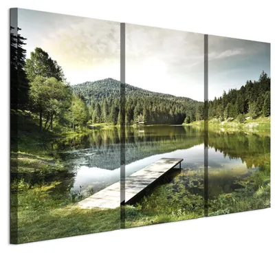 Produktbild von LUMASOUL Wandbilder 3er Set für Wohnzimmer 120x80 cm3-teiliges Leinwandbild für Schlafzimmer Flur Büro und Küche