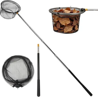 Obrázek produktu pro Síť na čištění bazénu, 173 cm - Teleskopická tyč - Jemná síťovina - Ideální pro odstraňování řas a listí
