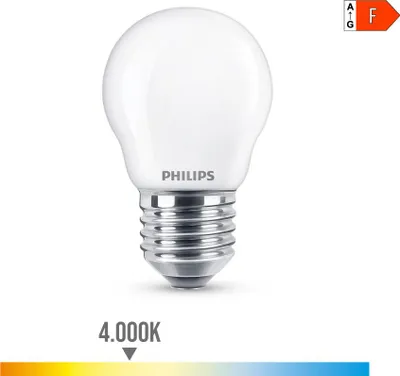 Image de Ampoule Led Sphérique E27 Lumière Du Jour 4000k, Faible Consommation - Générique