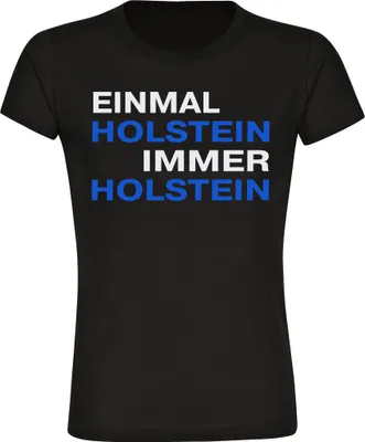 Produktbild von multifanshop Damen T-Shirt - Holstein - Einmal Immer, schwarz, Größe M