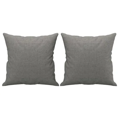 Obrázek produktu pro vidaXL Dekorační polštářek 2 ks. Tmavě šedá látka 40x40 cm