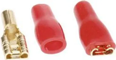 Image de Connecteurs 4,8 mm rouge 50 pieces