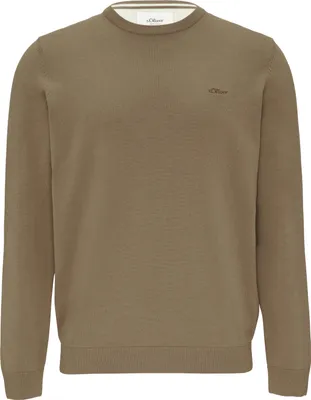 Produktbild von s.Oliver weicher lässiger Baumwoll Strickpullover Regular Fit mit Rundhals und Rippbündchen