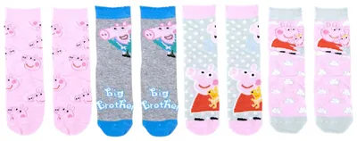 Produktbild von 4er - Pack Kindersocken Peppa Pig Geschenkset mit Spardose  Bunt 23 - 26