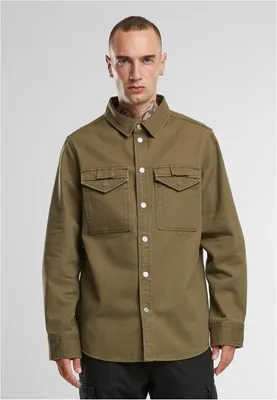 Image de Brandit Hommes Chemise en sergé lourd olive - L