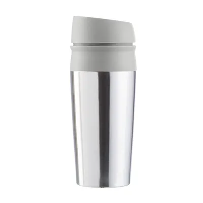 Produktbild von Thermobecher 450ml Isolierbecher Edelstahl Kaffeebecher Isolierflasche Kühlbecher 0,45l Thermosflasche Grau
