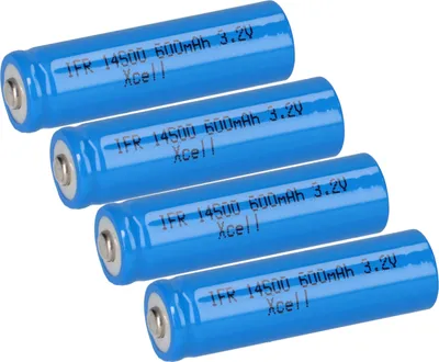 Produktbild von 4x XCell IFR 14500 AA Solar Akku LiFePO4 3,2V 600mAh