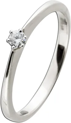 Produktbild von Brillant Solitärring Weißgold 585 14 K 0.08ct 20