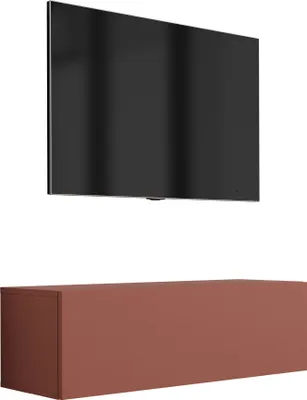 Image de Meuble TV : Rouge brique, 100 x 34 x 32 cm