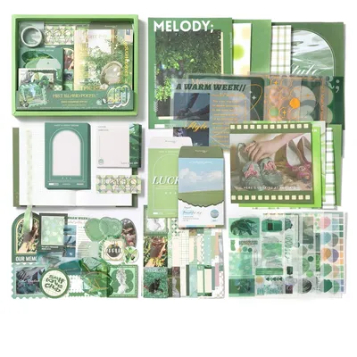 Produktbild von Simno® A6-Bullet-Journal-Set, 195 Teile, 12 Zubehörarten – Nebelinsel