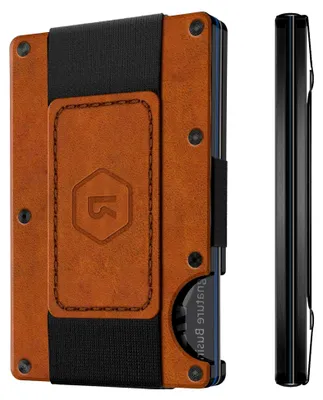 Produktbild von Ridge Geldbörse für Herren - Schlanke, minimalistische, kompakte Geldbörse und Kartenhalter, RFID-geschützte Vordertaschen-Geldbörsen für Männer mit integrierter Geldklammer, Tabakbraun, Einheitsgröße