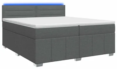 Obrázok produktu pre vidaXL Box spring posteľ s matracom tmavo šedá 200 x 200 cm látka