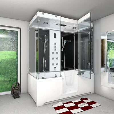 Produktbild von Kombination Badewanne Dusche K88-SW-TH-C-EA Duschtempel 180x100 cm