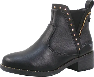 Produktbild von Mustang Damen Schuhe Stiefelette Boots Blockabsatz 1402-503, Größe:38 EU, Farbe:Schwarz