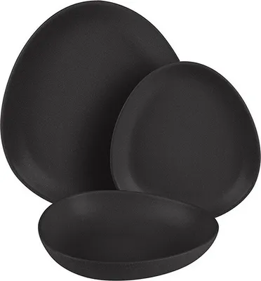Obrázek produktu pro BERLINGERHAUS Jídelní sada talířů 18dílná Matte Black Collection BH-10021