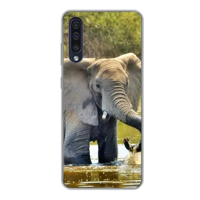 Produktbild von MuchoWow® Handyhülle Schutzhülle Hülle für Samsung Galaxy A50 Elefant - Wasser - Tiere - Natur Silikon Softcase Handy Hülle - Mobiltelefonhülle