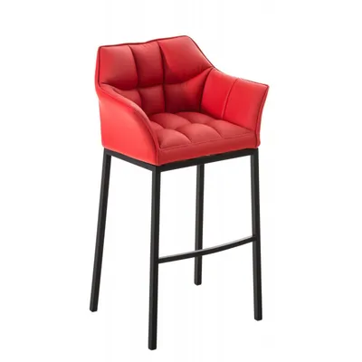 Produktbild von Barhocker Damaso B mit 4-Fuß Gestell - rot