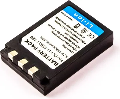 Produktbild von Akku für Olympus MJU Digital 810 Li-Ion 3,7 Volt 1000 mAh schwarz.