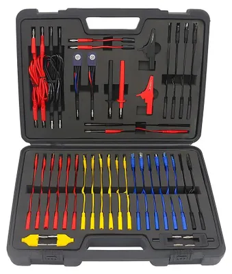 Immagine prodotto di Kit di cavi per test auto - Cavi di prova per circuiti elettrici automobilistici - Set di 92 pezzi per test dei cavi - Cavi per la diagnosi elettrica - Cavi di test con custodia