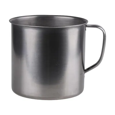 Produktbild von Edelstahlbecher 600ml – Robuster Campingbecher mit Griff – Metalltasse für Outdoor, Wandern & Camping – Vielseitiges Kochgeschirr & Trinkbecher