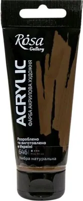 Obrázek produktu pro Rosa Gallery Akrylová barva Raw Umber (646) 60 ml 1 ks